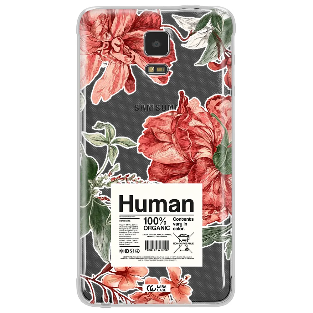 A Cover Of A Book With Flowers Samsung Note 4 Clear Tpu Case