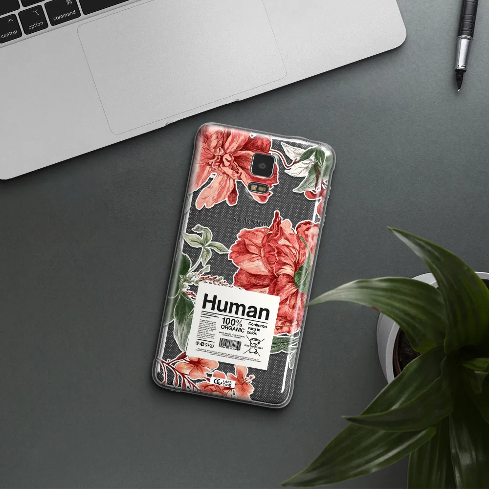 A Cover Of A Book With Flowers Samsung Note 4 Clear Tpu Case