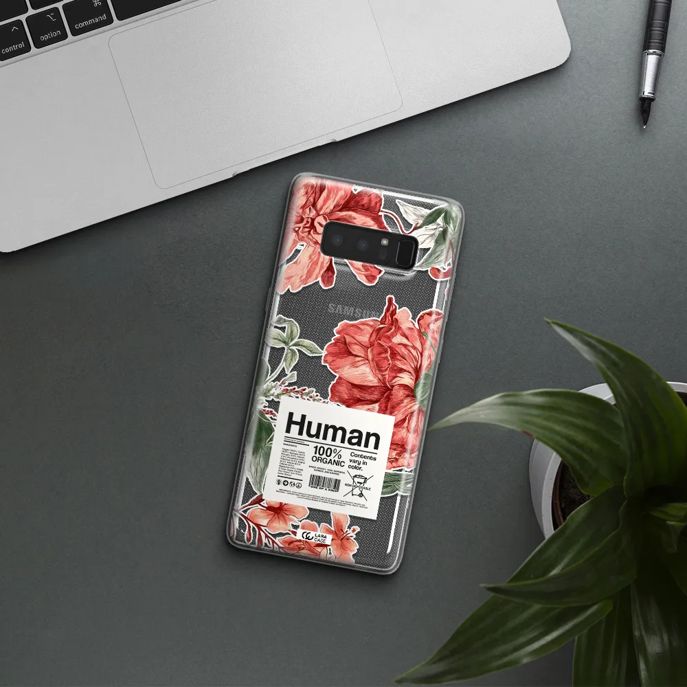 A Cover Of A Book With Flowers Samsung Note 8 Clear Tpu Case