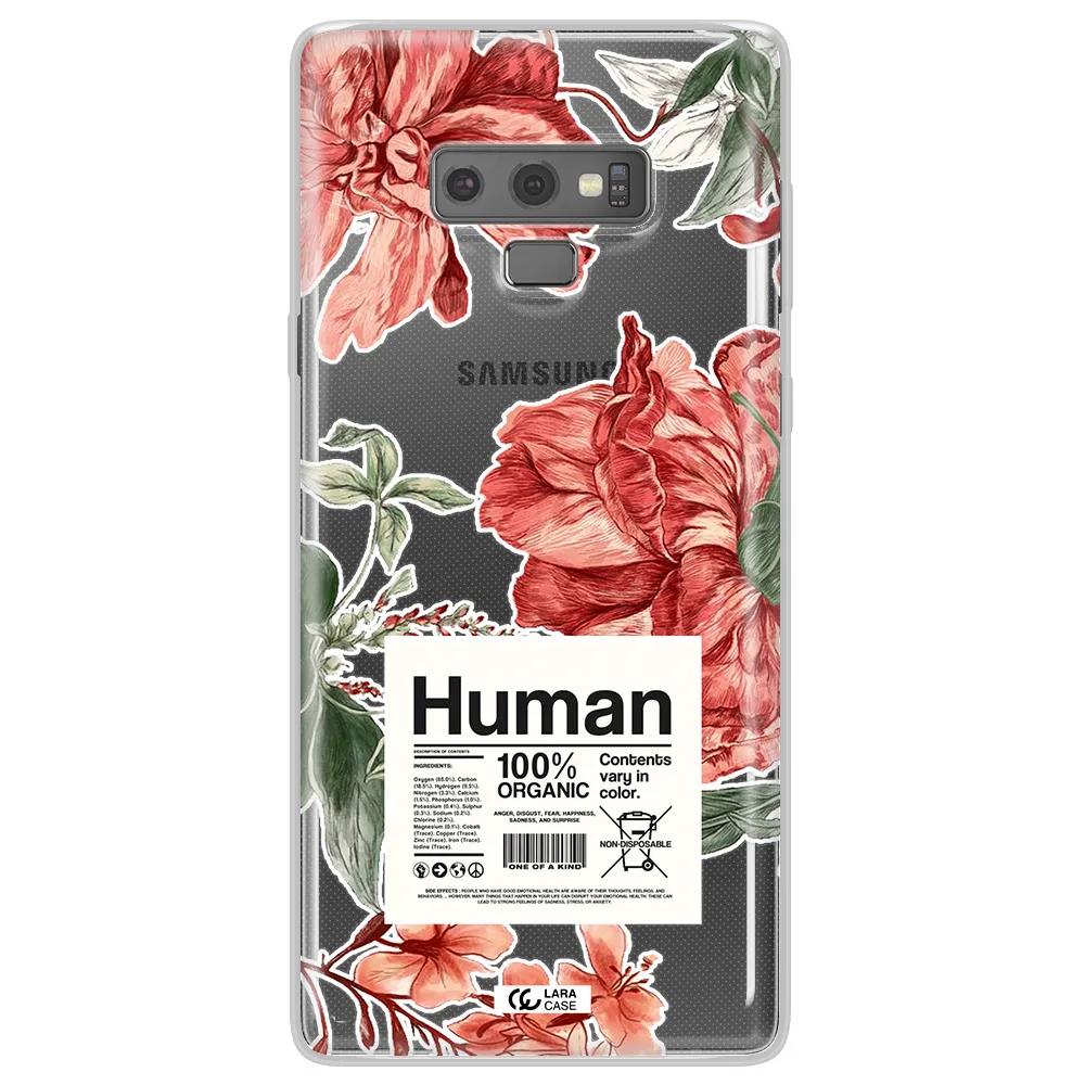 A Cover Of A Book With Flowers Samsung Note 9 Clear Tpu Case