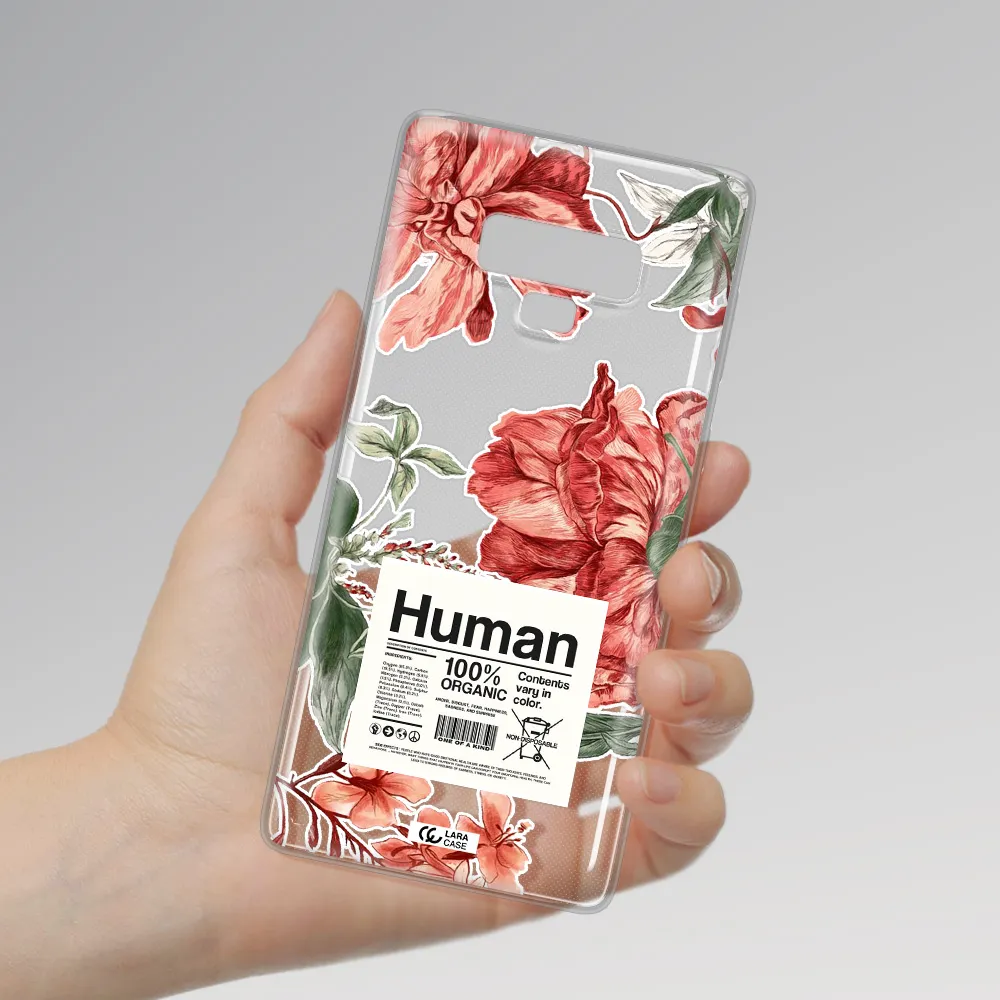 A Cover Of A Book With Flowers Samsung Note 9 Clear Tpu Case