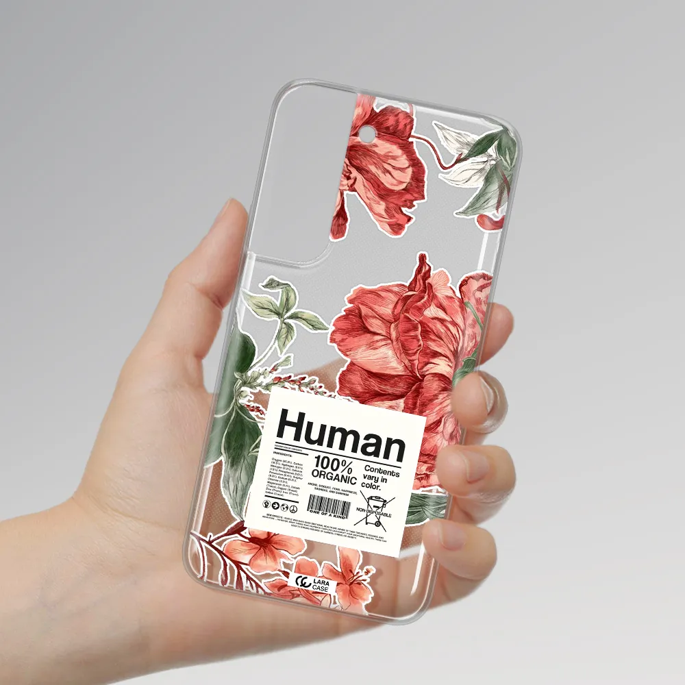 A Cover Of A Book With Flowers Samsung S 22 Clear Tpu Case