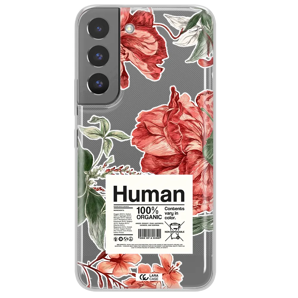 A Cover Of A Book With Flowers Samsung S 22 Plus Clear Tpu Case