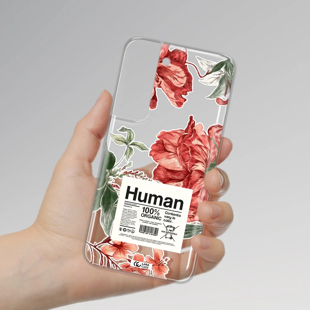 A Cover Of A Book With Flowers Samsung S 22 Plus Clear Tpu Case