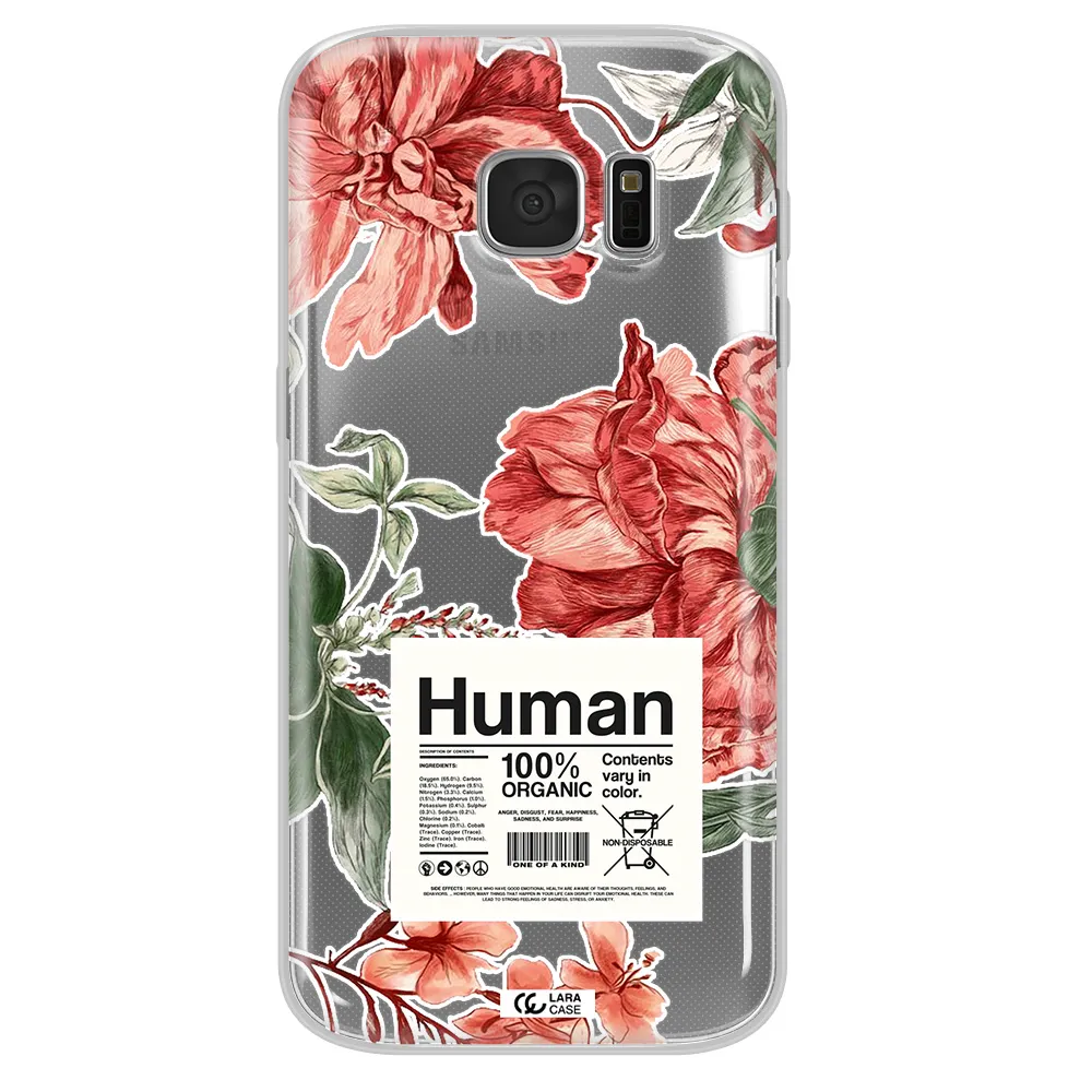 A Cover Of A Book With Flowers Samsung S 7 Clear Tpu Case