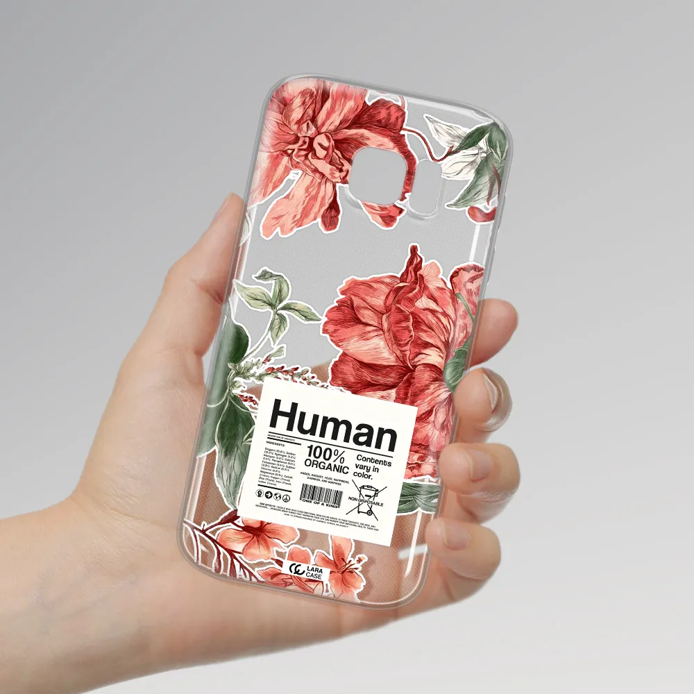 A Cover Of A Book With Flowers Samsung S 7 Clear Tpu Case