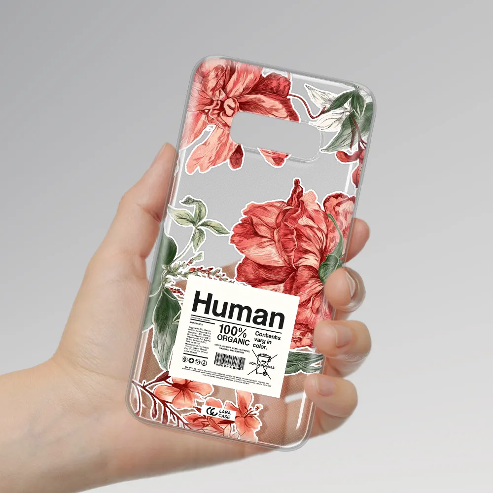 A Cover Of A Book With Flowers Samsung S10E Clear Tpu Case