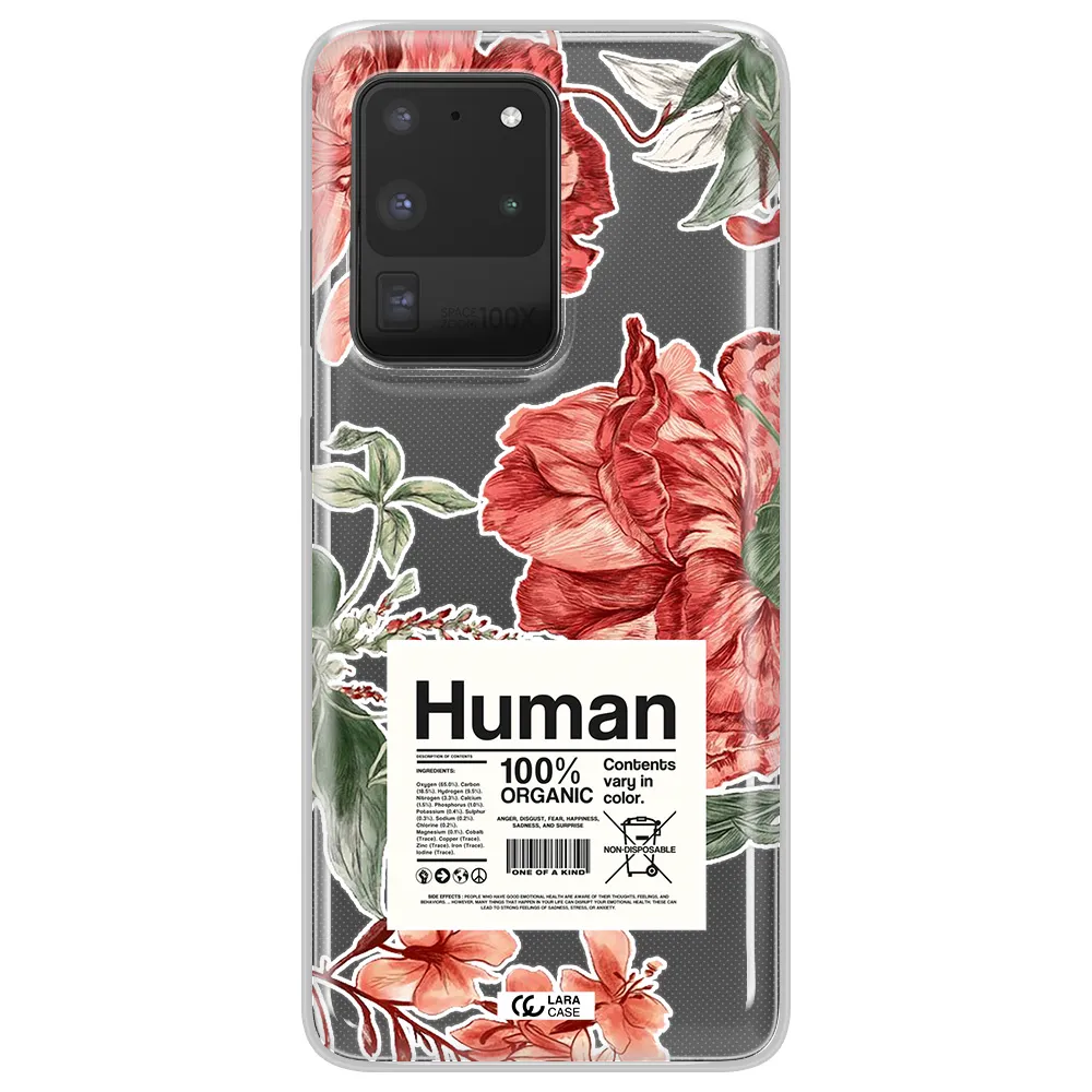 A Cover Of A Book With Flowers Samsung S20 Ultra Clear Tpu Case