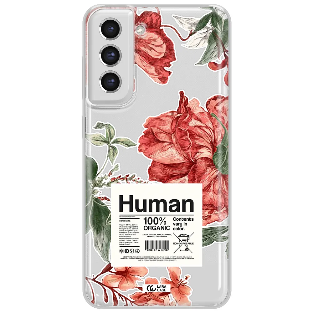 A Cover Of A Book With Flowers Samsung S21 Fe Clear Tpu Case