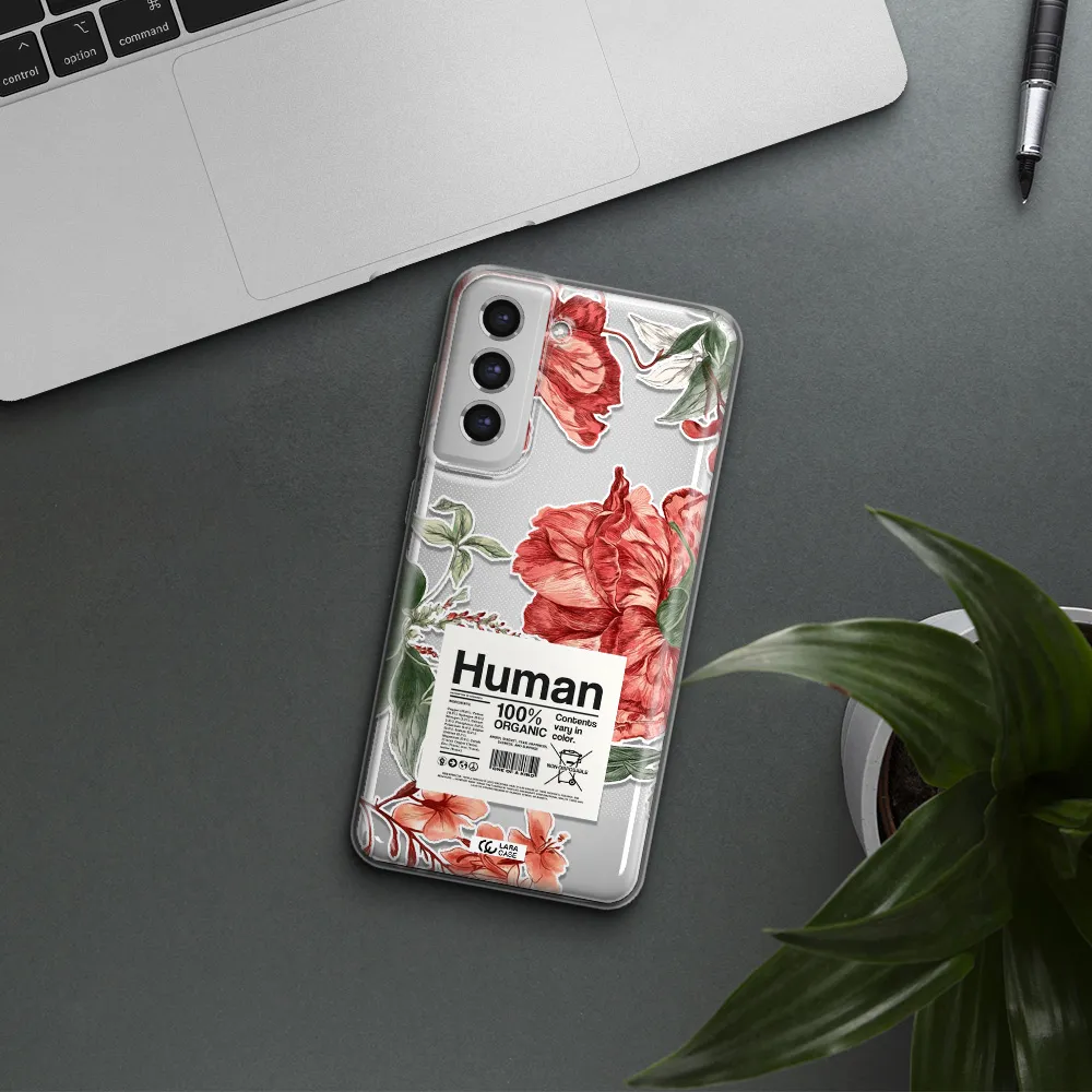 A Cover Of A Book With Flowers Samsung S21 Fe Clear Tpu Case