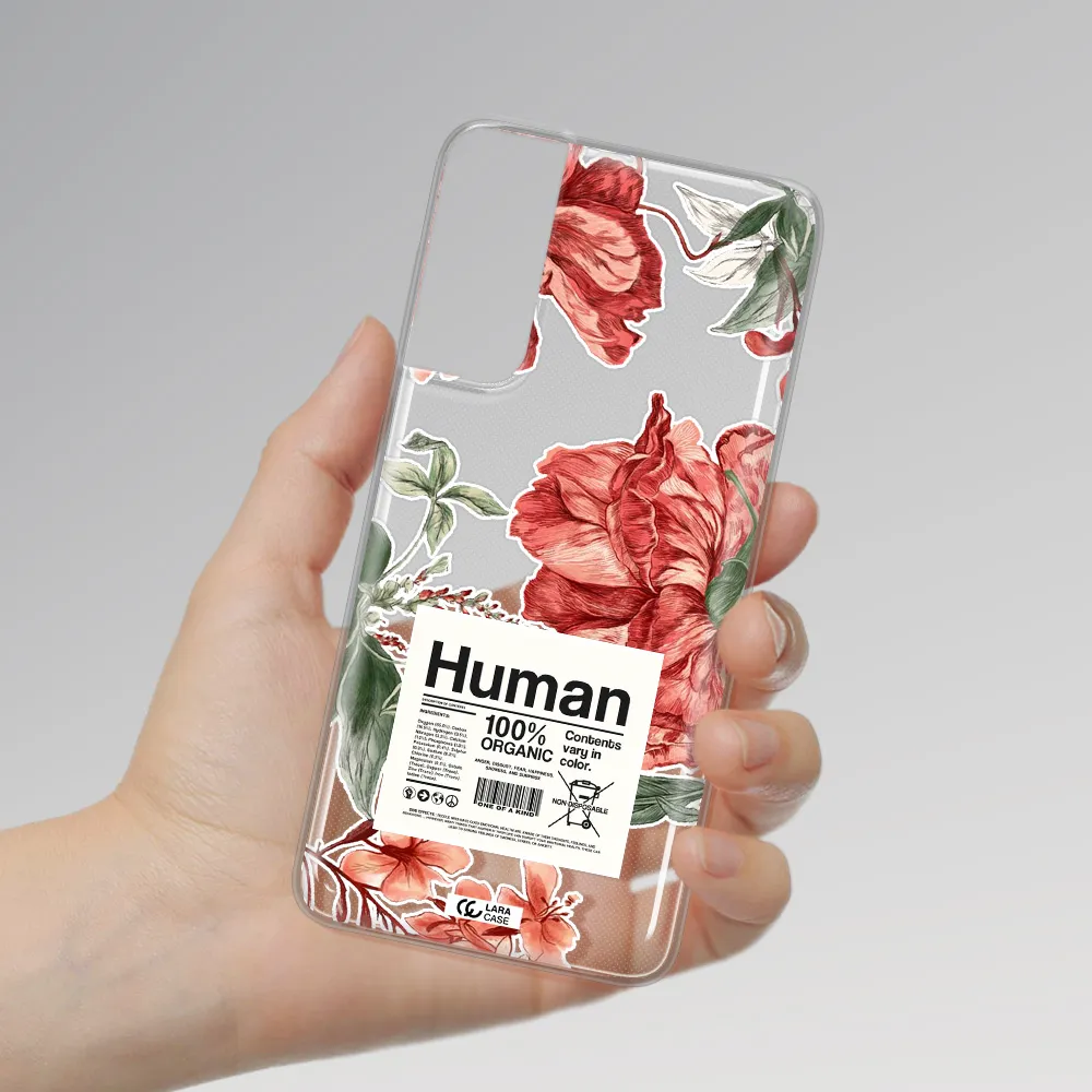 A Cover Of A Book With Flowers Samsung S21 Plus Clear Tpu Case