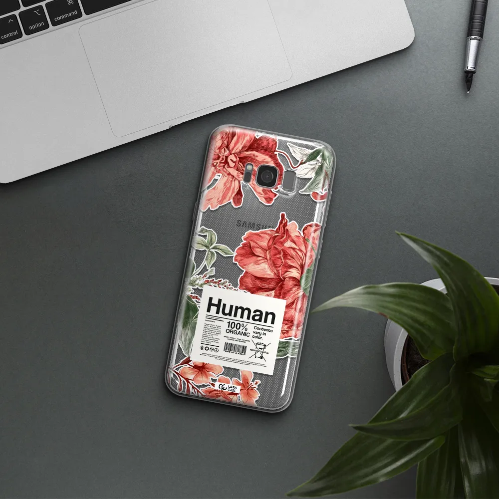 A Cover Of A Book With Flowers Samsung S8 Plus Clear Tpu Case