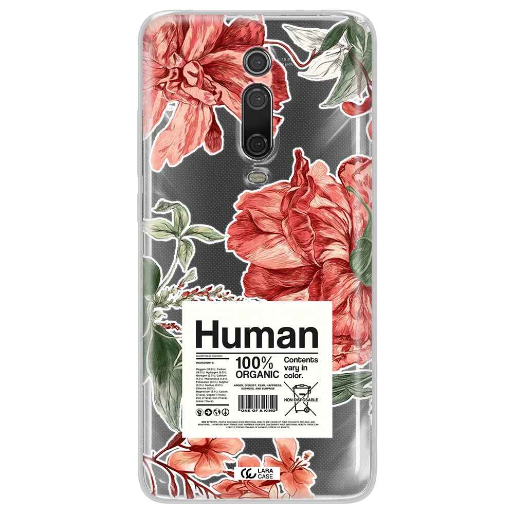 A Cover Of A Book With Flowers Xiaomi Mi 9T Clear Tpu Case