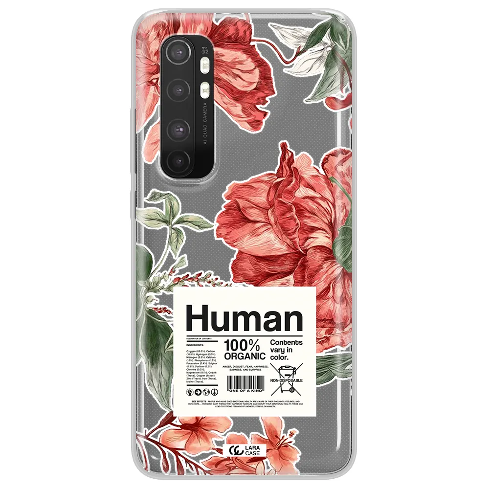 A Cover Of A Book With Flowers Xiaomi Mi Note 10 Lite Clear Tpu Case