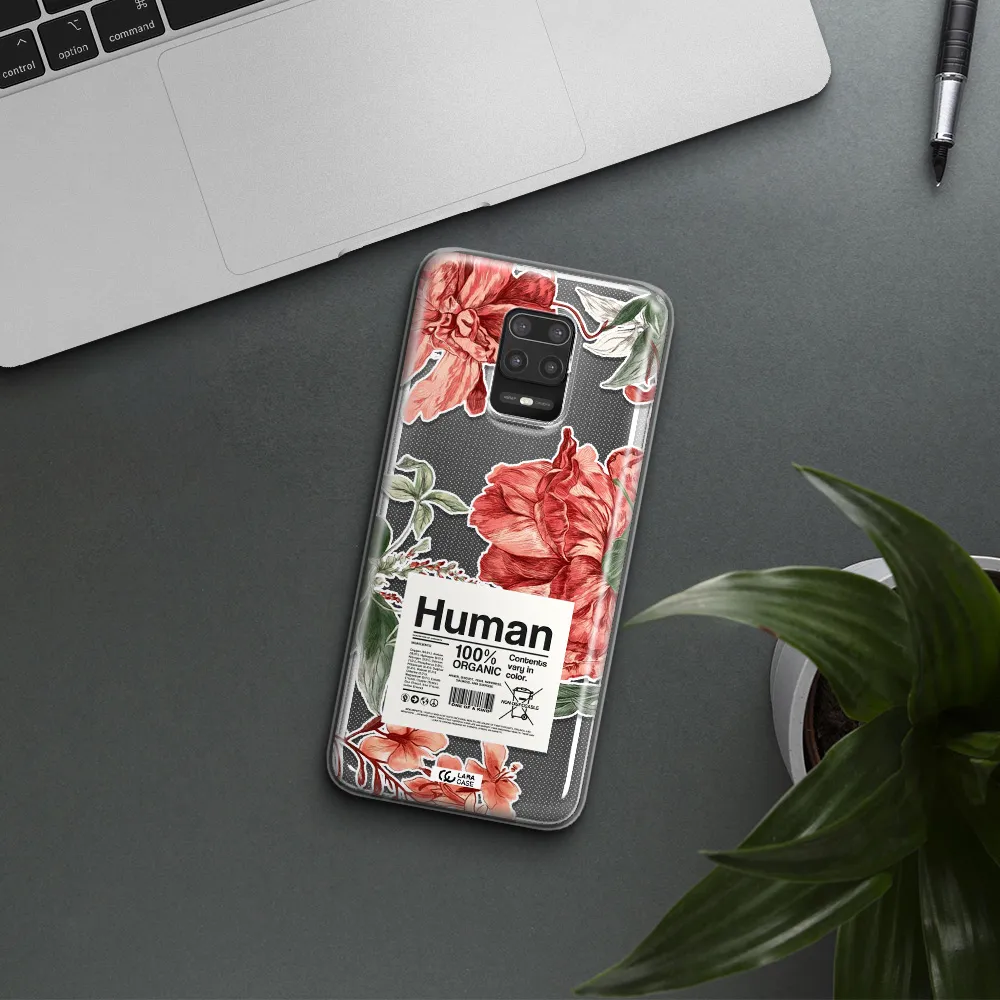 A Cover Of A Book With Flowers Xiaomi Note 9S Clear Tpu Case