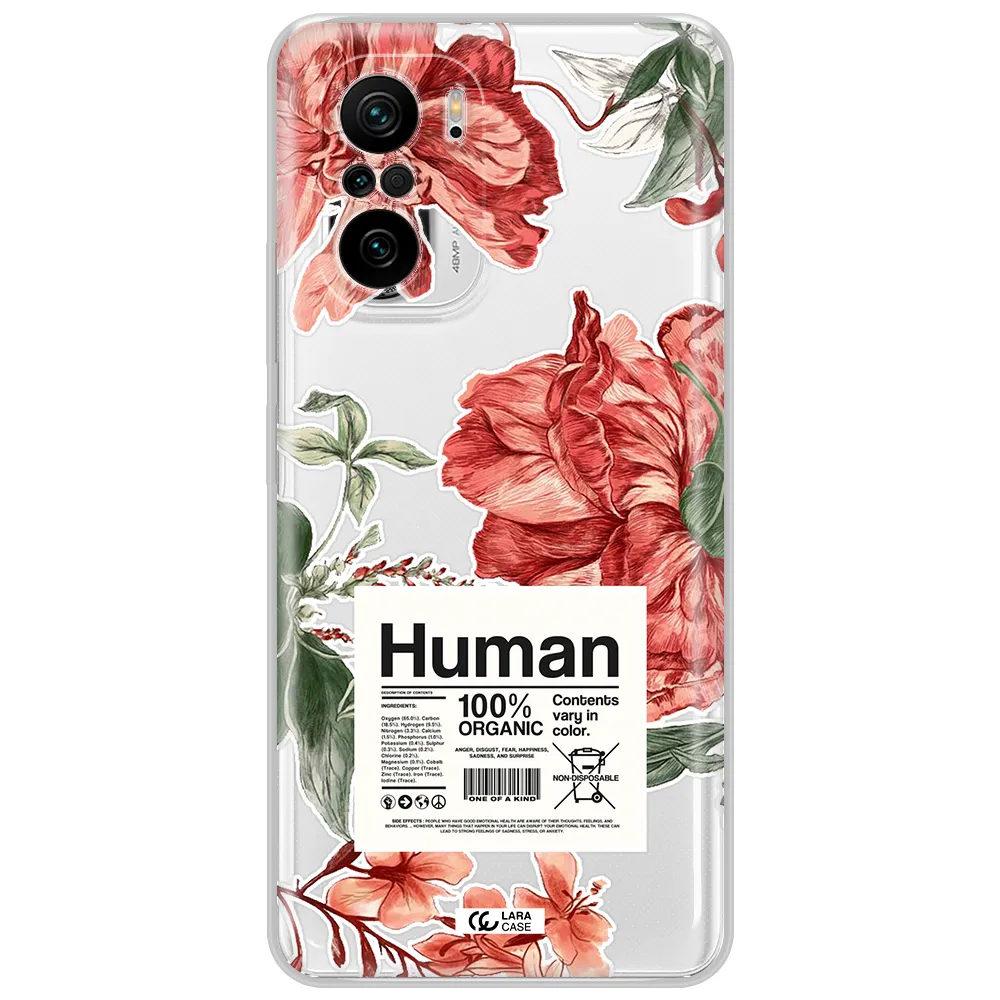 A Cover Of A Book With Flowers Xiaomi Poco F3 Clear Tpu Case