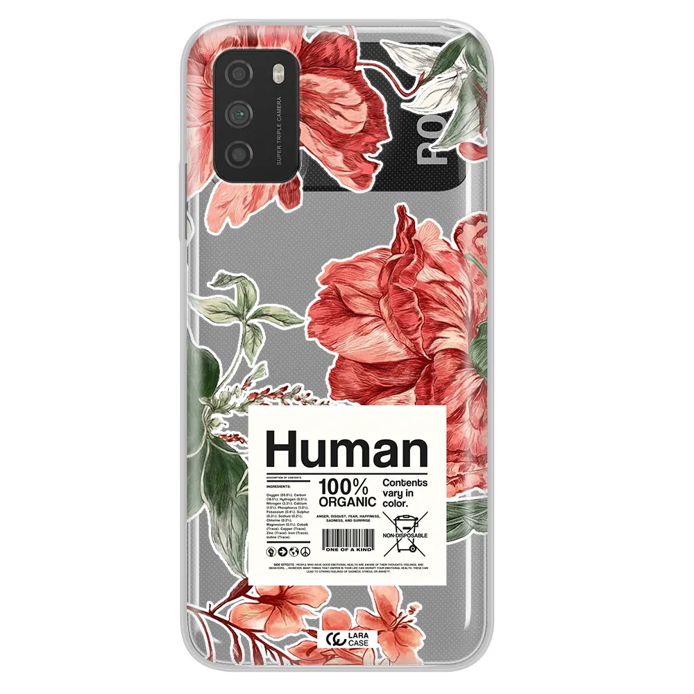 A Cover Of A Book With Flowers Xiaomi Poco M3 Clear Tpu Case