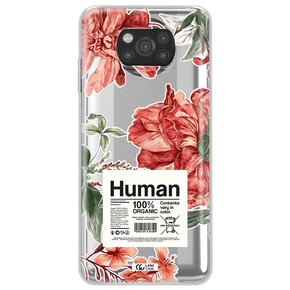 A Cover Of A Book With Flowers Xiaomi Poco X3 Clear Tpu Case
