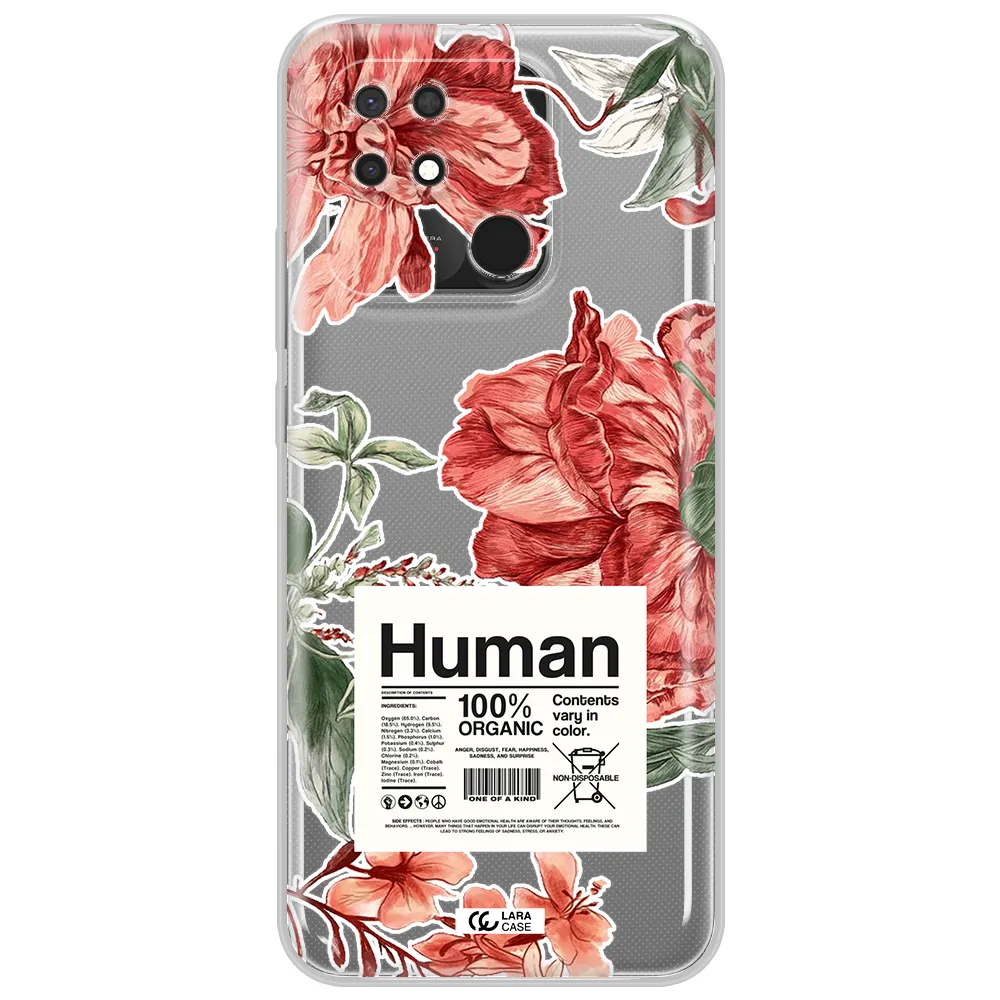 A Cover Of A Book With Flowers Xiaomi Redmi 10C Clear Tpu Case