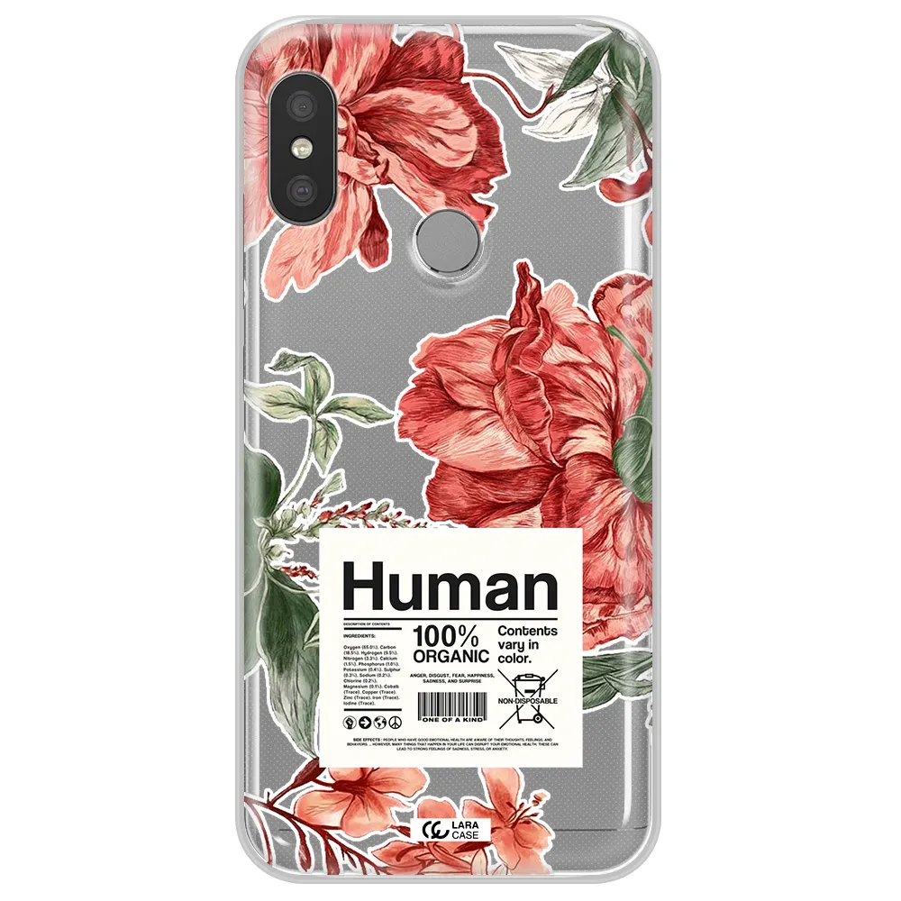 A Cover Of A Book With Flowers Xiaomi Redmi 6 Pro Clear Tpu Case