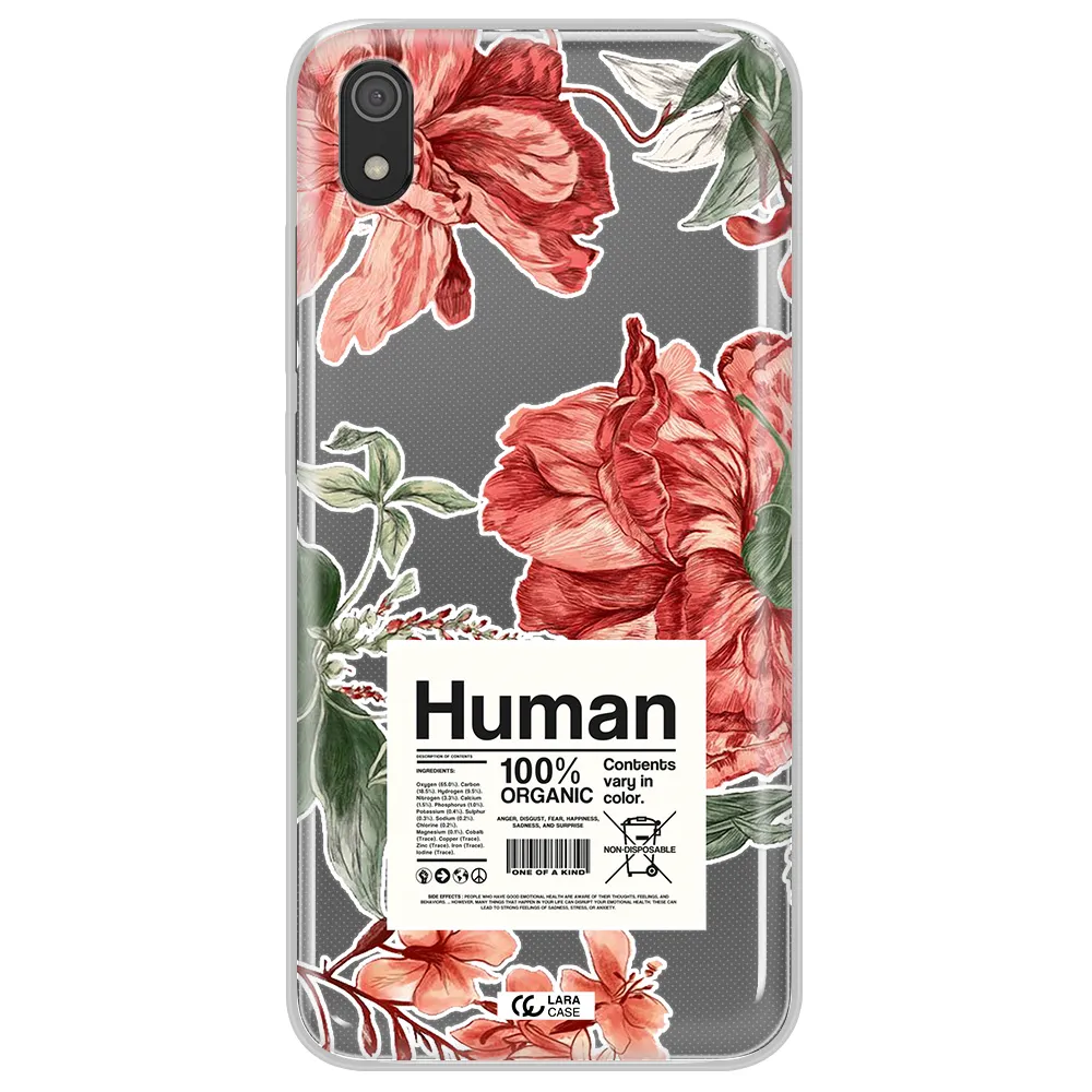 A Cover Of A Book With Flowers Xiaomi Redmi 7A Clear Tpu Case