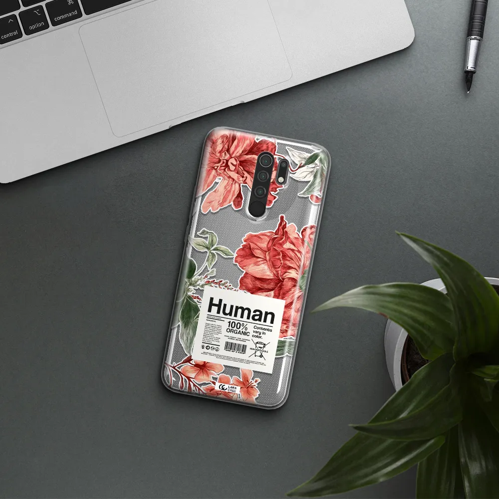 A Cover Of A Book With Flowers Xiaomi Redmi 9 Clear Tpu Case