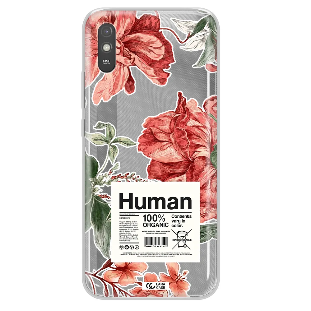 A Cover Of A Book With Flowers Xiaomi Redmi 9A Clear Tpu Case