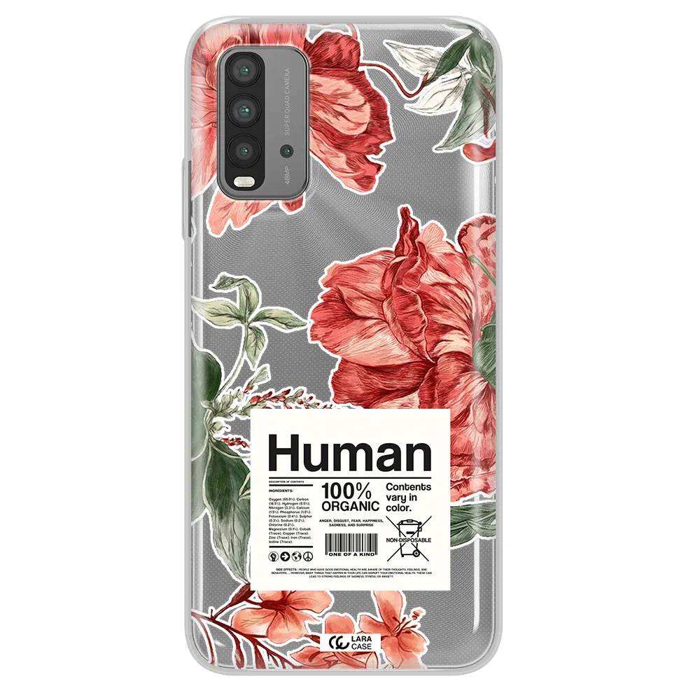 A Cover Of A Book With Flowers Xiaomi Redmi 9T Clear Tpu Case