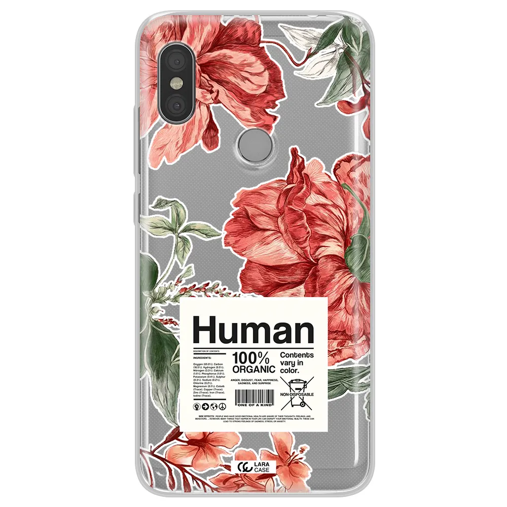 A Cover Of A Book With Flowers Xiaomi Redmi Note 6 Pro Clear Tpu Case