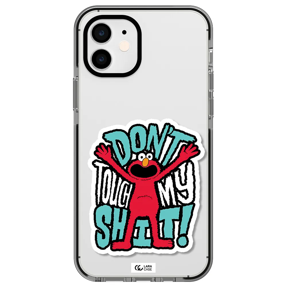 a cartoon character with arms up Apple iPhone 11 impact black border Case