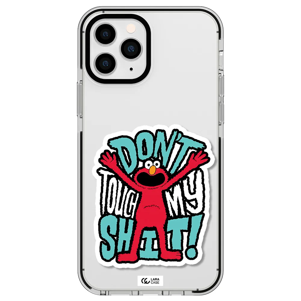 a cartoon character with arms up Apple iPhone 11 pro max impact black border Case