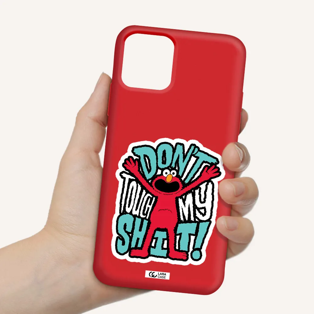 a cartoon character with arms up Apple iPhone 11 pro max Silicone Imperial Red Case