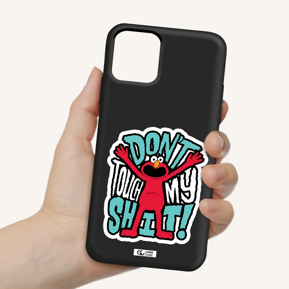 a cartoon character with arms up Apple iPhone 11 pro Silicone black Case