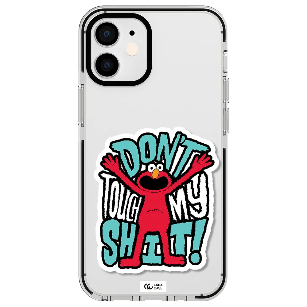 a cartoon character with arms up Apple iPhone 12 mini impact black border Case