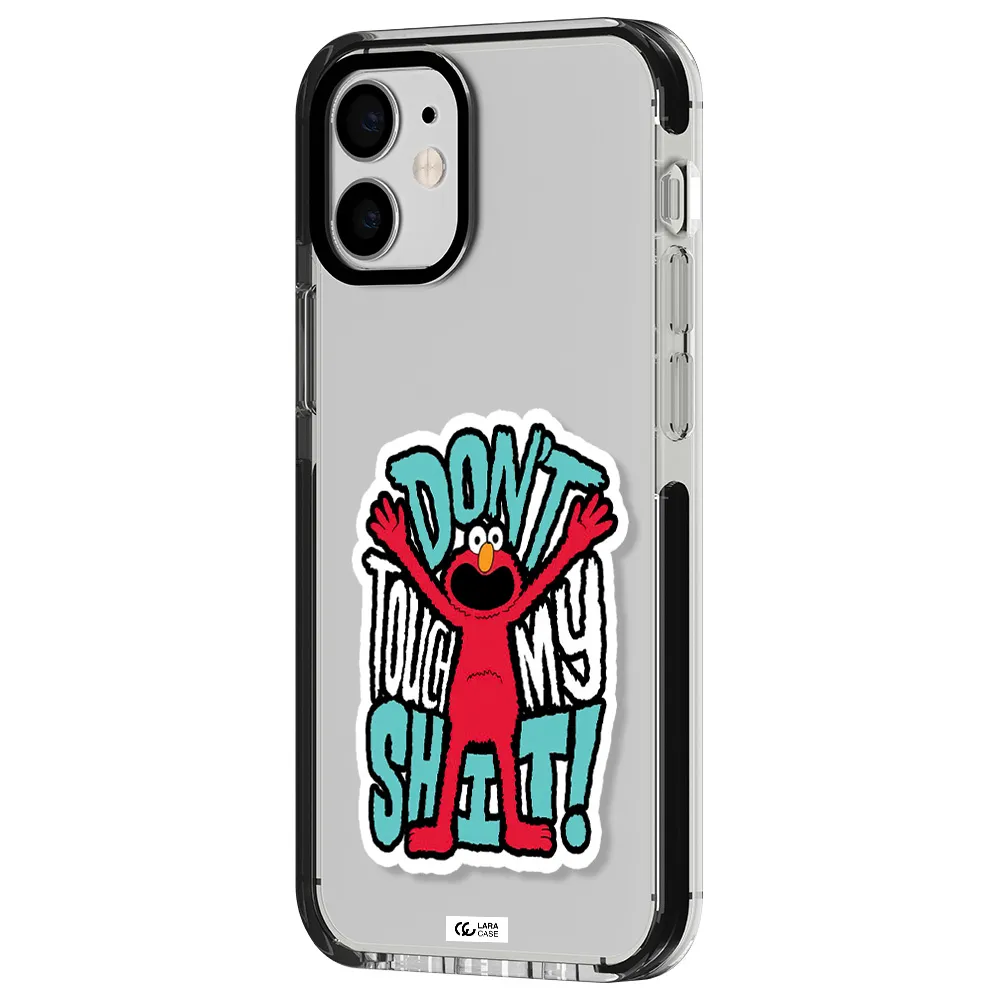 a cartoon character with arms up Apple iPhone 12 mini impact black border Case