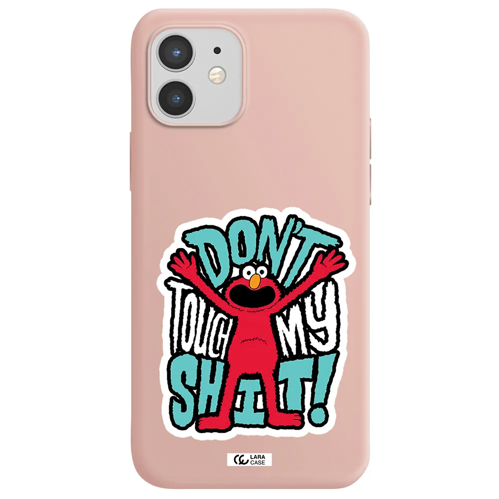 a cartoon character with arms up Apple iPhone 12 mini Silicone pastel pink Case