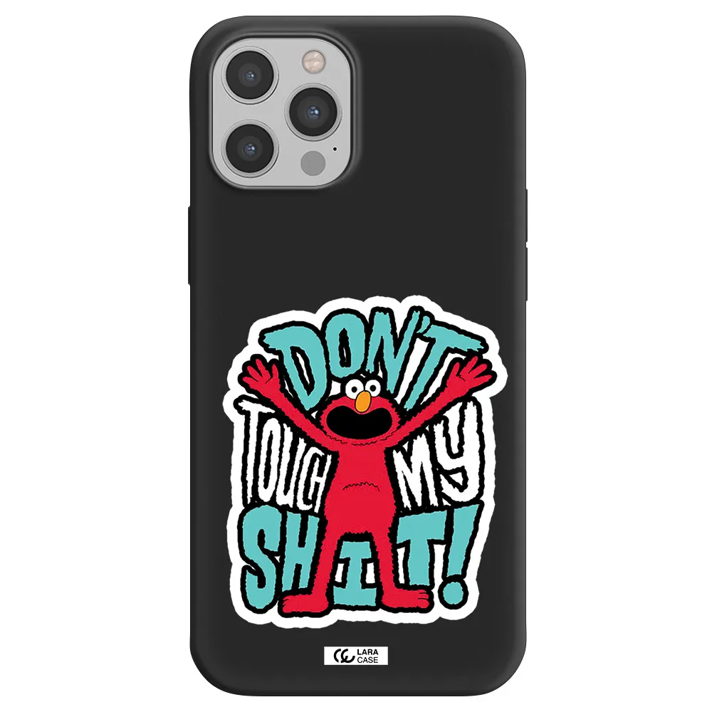 a cartoon character with arms up Apple iPhone 12 pro Silicone black Case