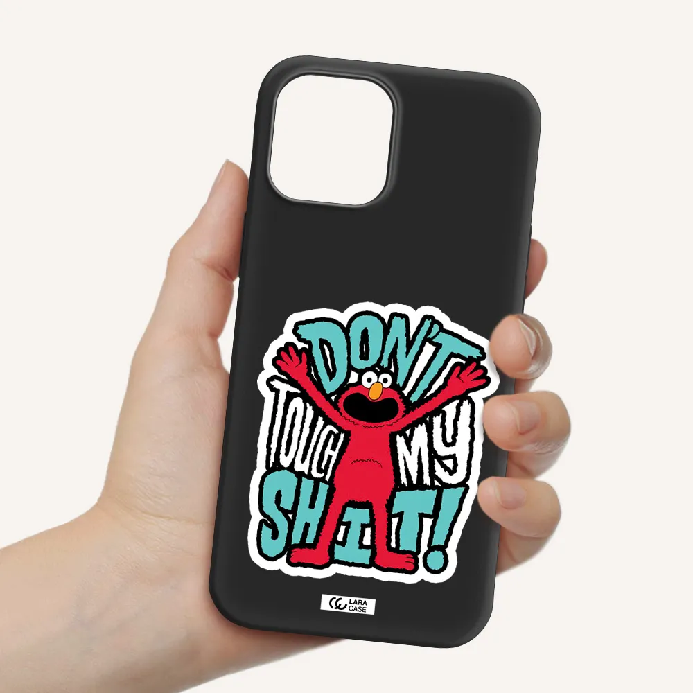 a cartoon character with arms up Apple iPhone 12 pro Silicone black Case