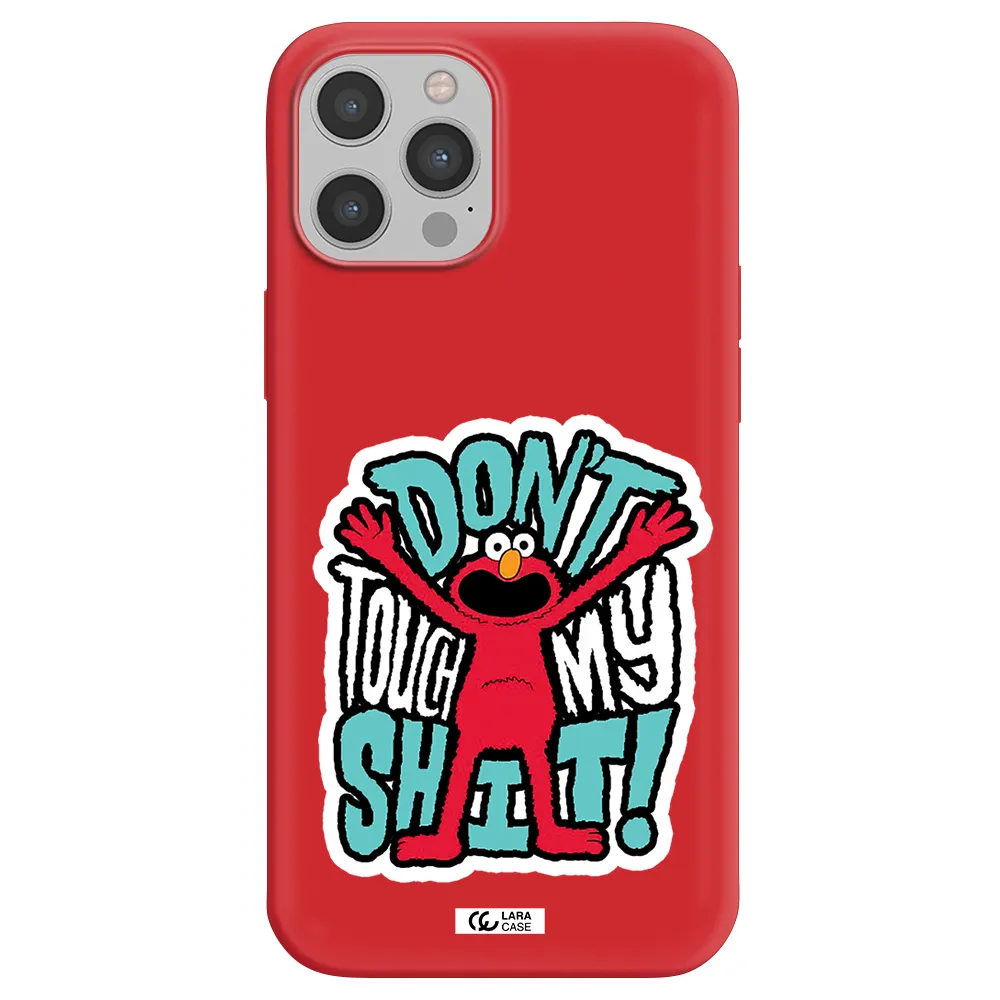 a cartoon character with arms up Apple iPhone 12 pro Silicone Imperial Red Case