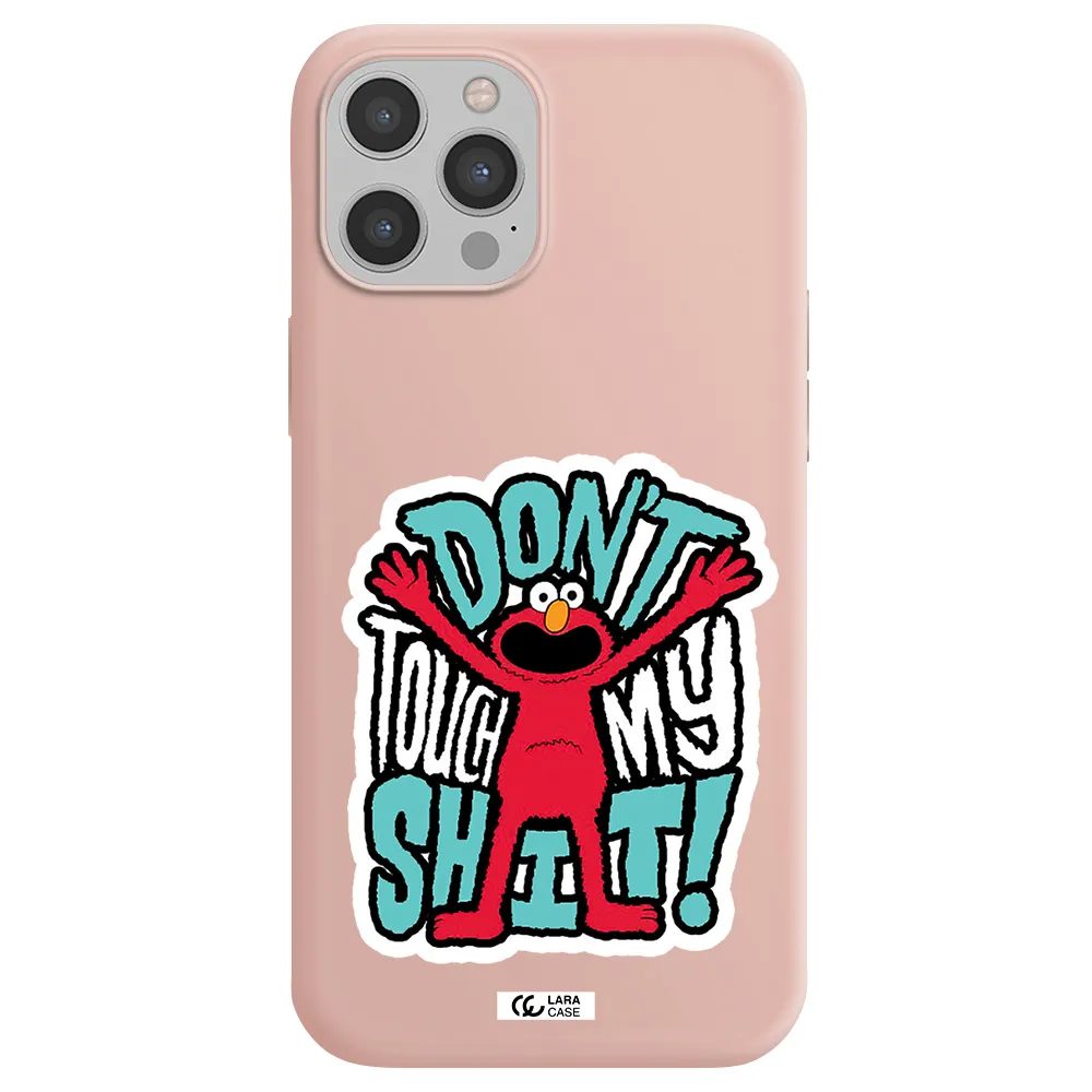 a cartoon character with arms up Apple iPhone 12 pro Silicone pastel pink Case