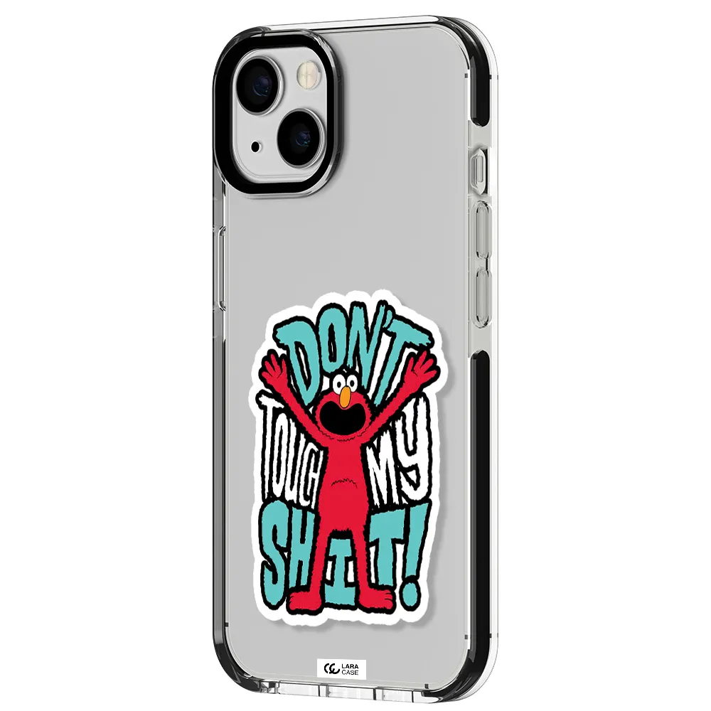 a cartoon character with arms up Apple iPhone 13 impact black border Case