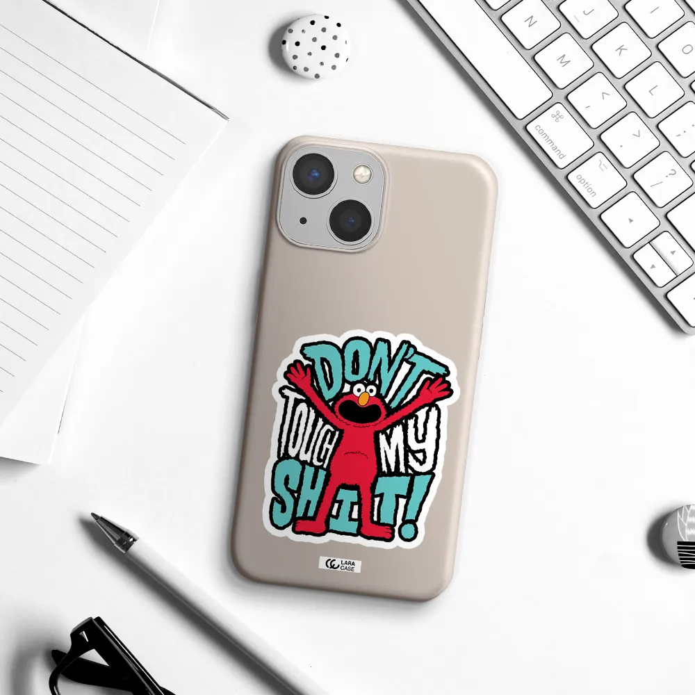 a cartoon character with arms up Apple iPhone 13 mini Silicone Stone Case