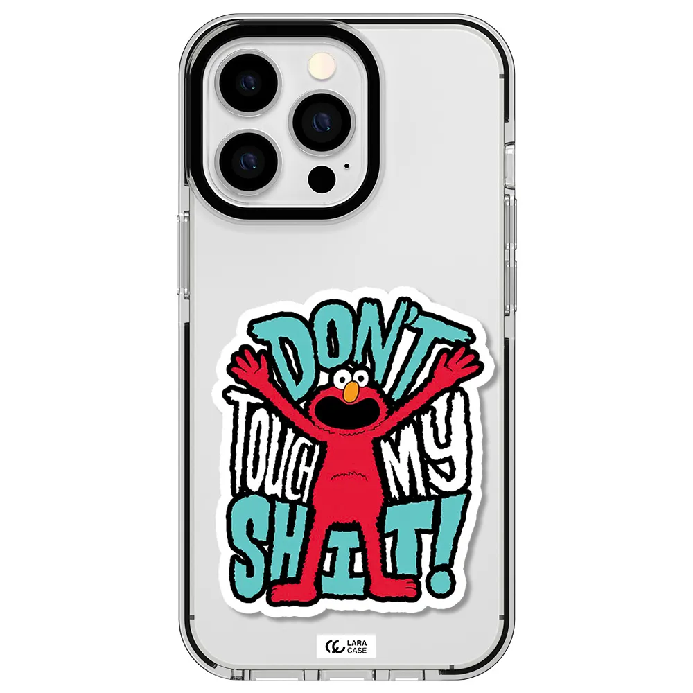 a cartoon character with arms up Apple iPhone 13 Pro impact black border Case