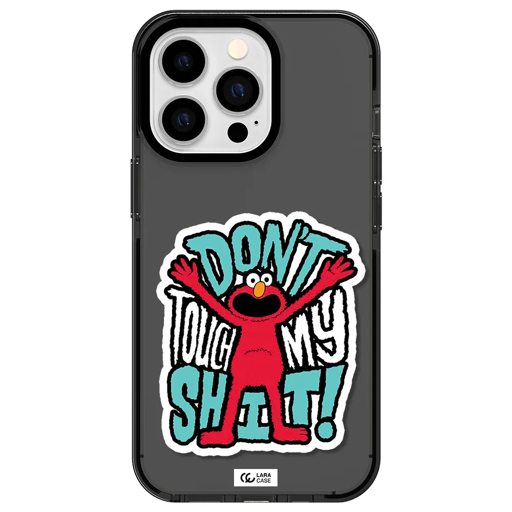 a cartoon character with arms up Apple iPhone 13 Pro impact Smoke Black Case