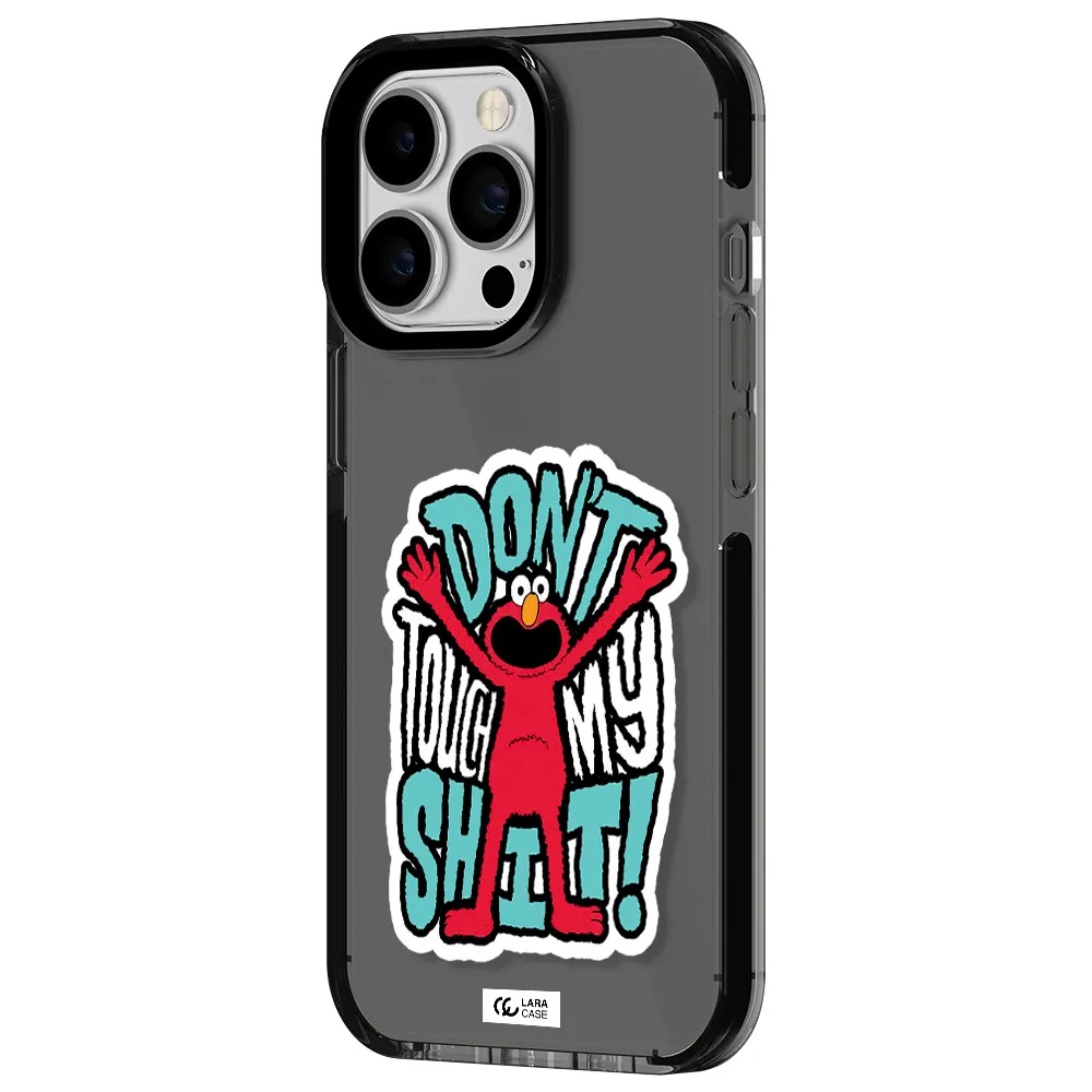 a cartoon character with arms up Apple iPhone 13 Pro impact Smoke Black Case