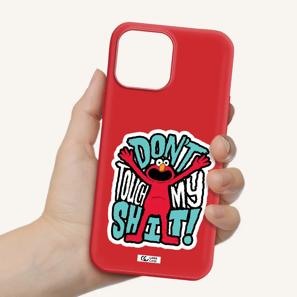 a cartoon character with arms up Apple iPhone 13 Pro Max Silicone Imperial Red Case