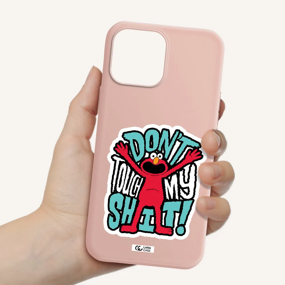 a cartoon character with arms up Apple iPhone 13 Pro Silicone pastel pink Case