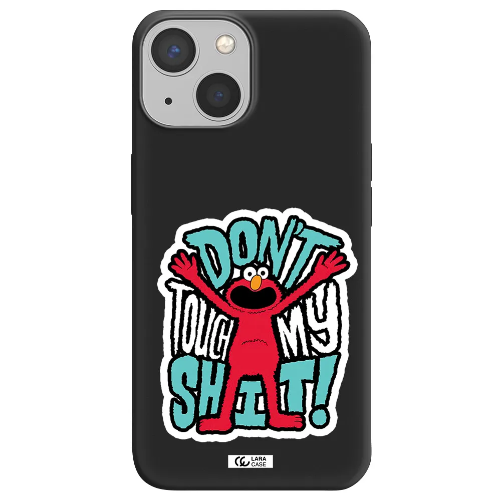 a cartoon character with arms up Apple iPhone 13 Silicone black Case