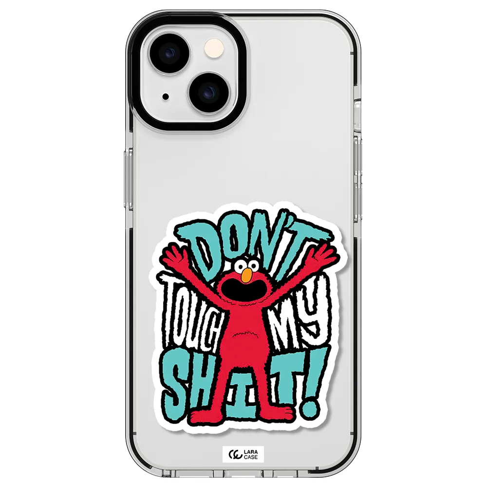 a cartoon character with arms up Apple iPhone 14 impact black border Case