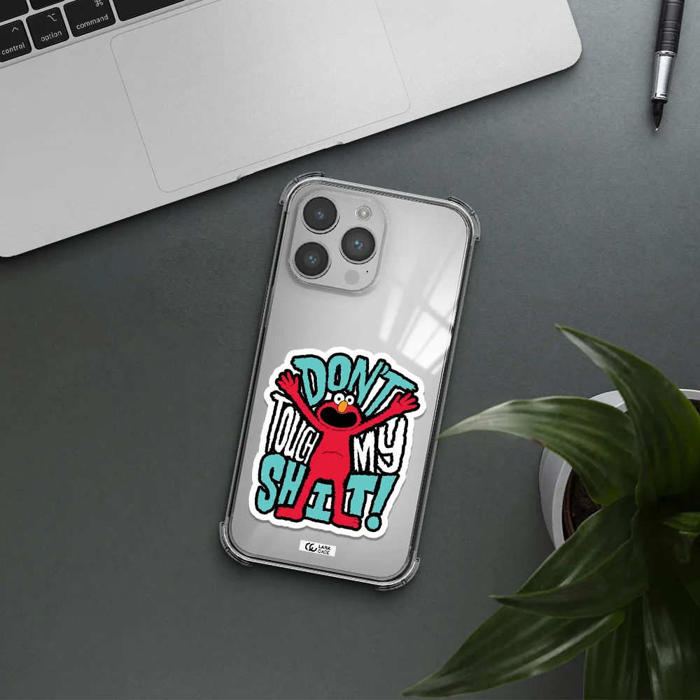 a cartoon character with arms up Apple iPhone 14 pro Clear PC Case